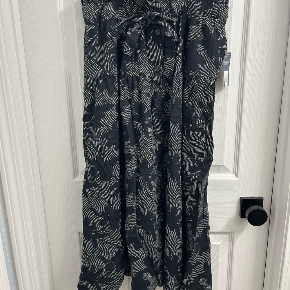 Black and White Floral Maxi Dress
